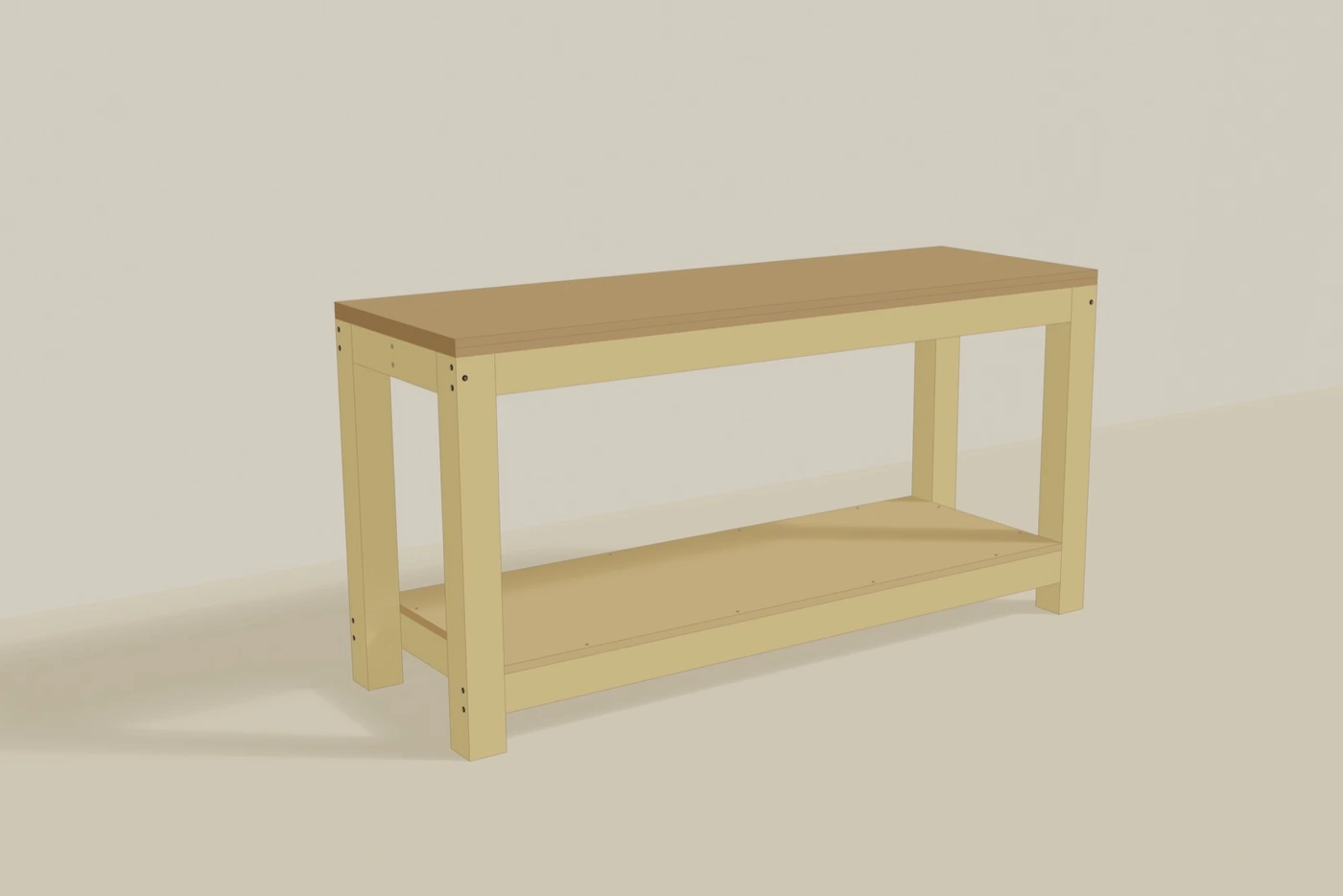 2×4 Workbench — finished build render